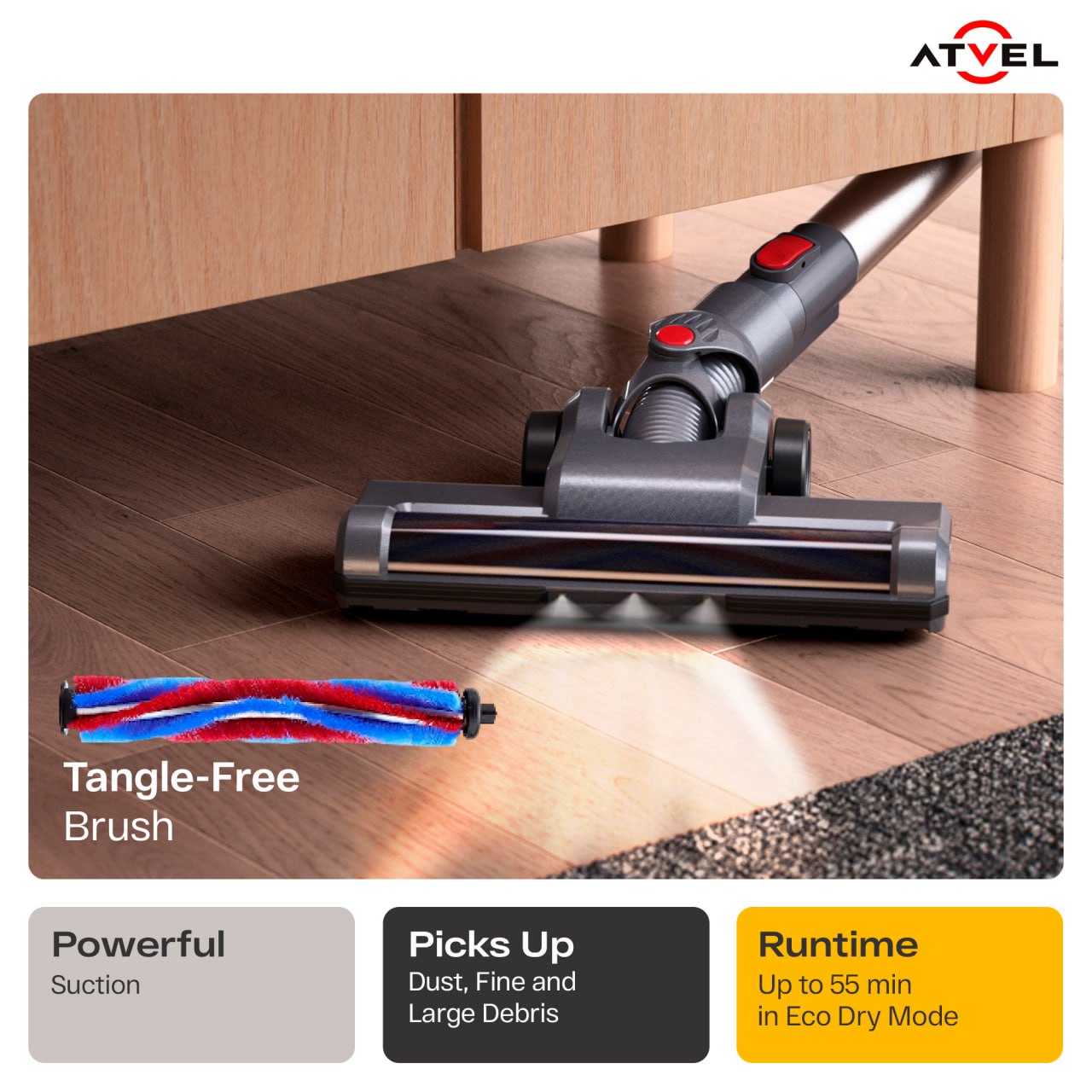 ATVEL F35 TotalClean 5-in-1 Cordless Handheld & Stick Wet Dry Vacuum