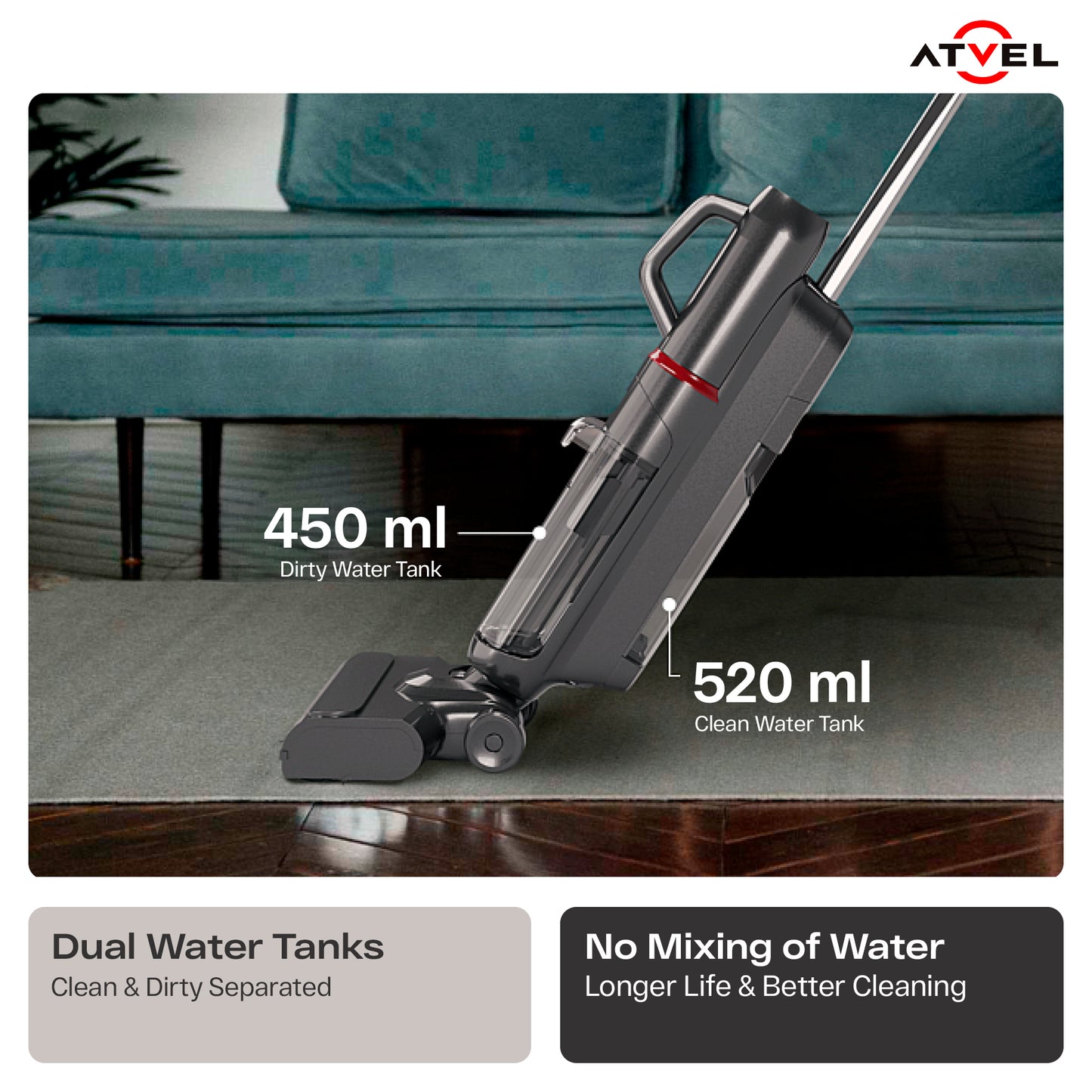 ATVEL F35 TotalClean 5-in-1 Cordless Handheld & Stick Wet Dry Vacuum