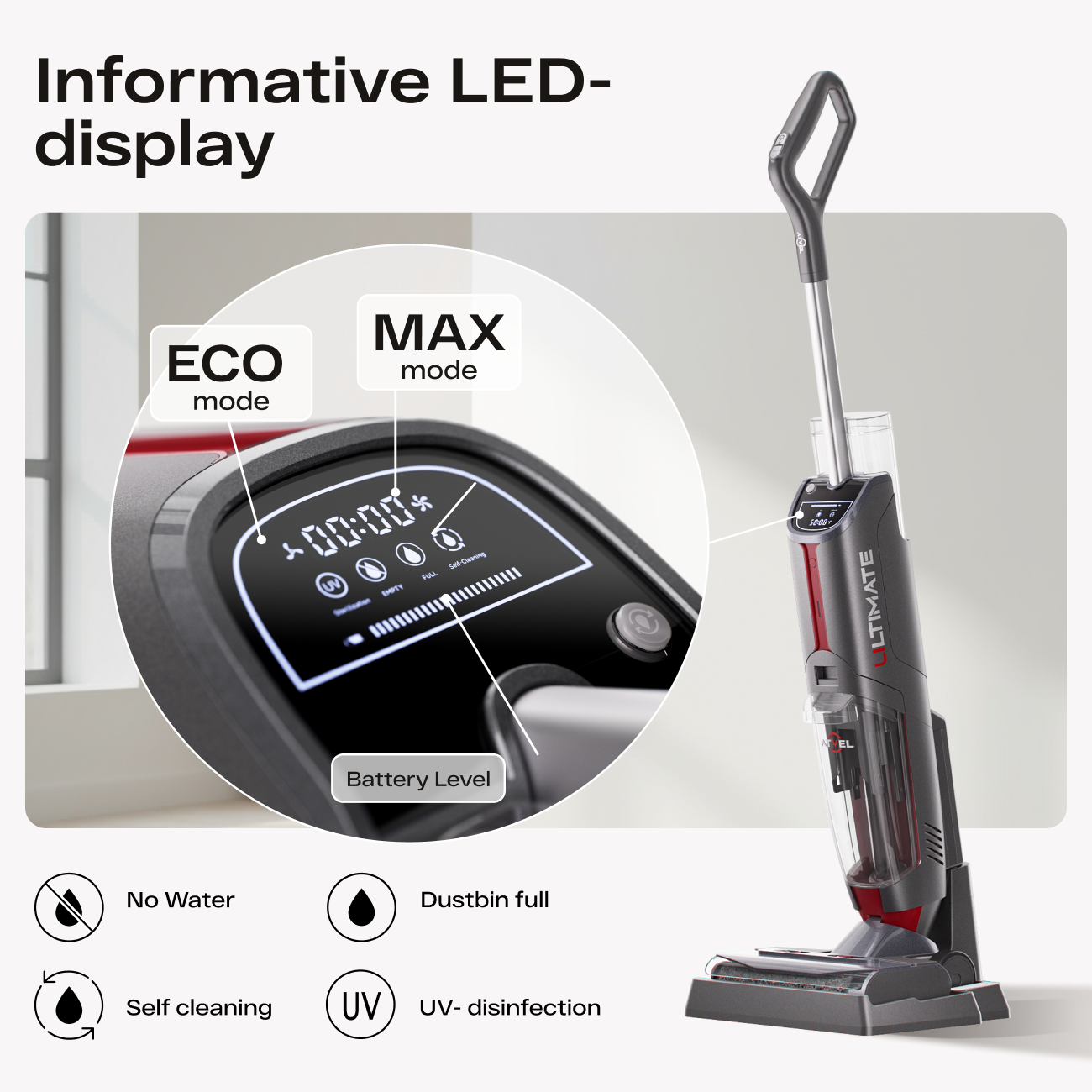 ATVEL F16 Ultimate Cordless Lightweight Vacuum Cleaner and Mop